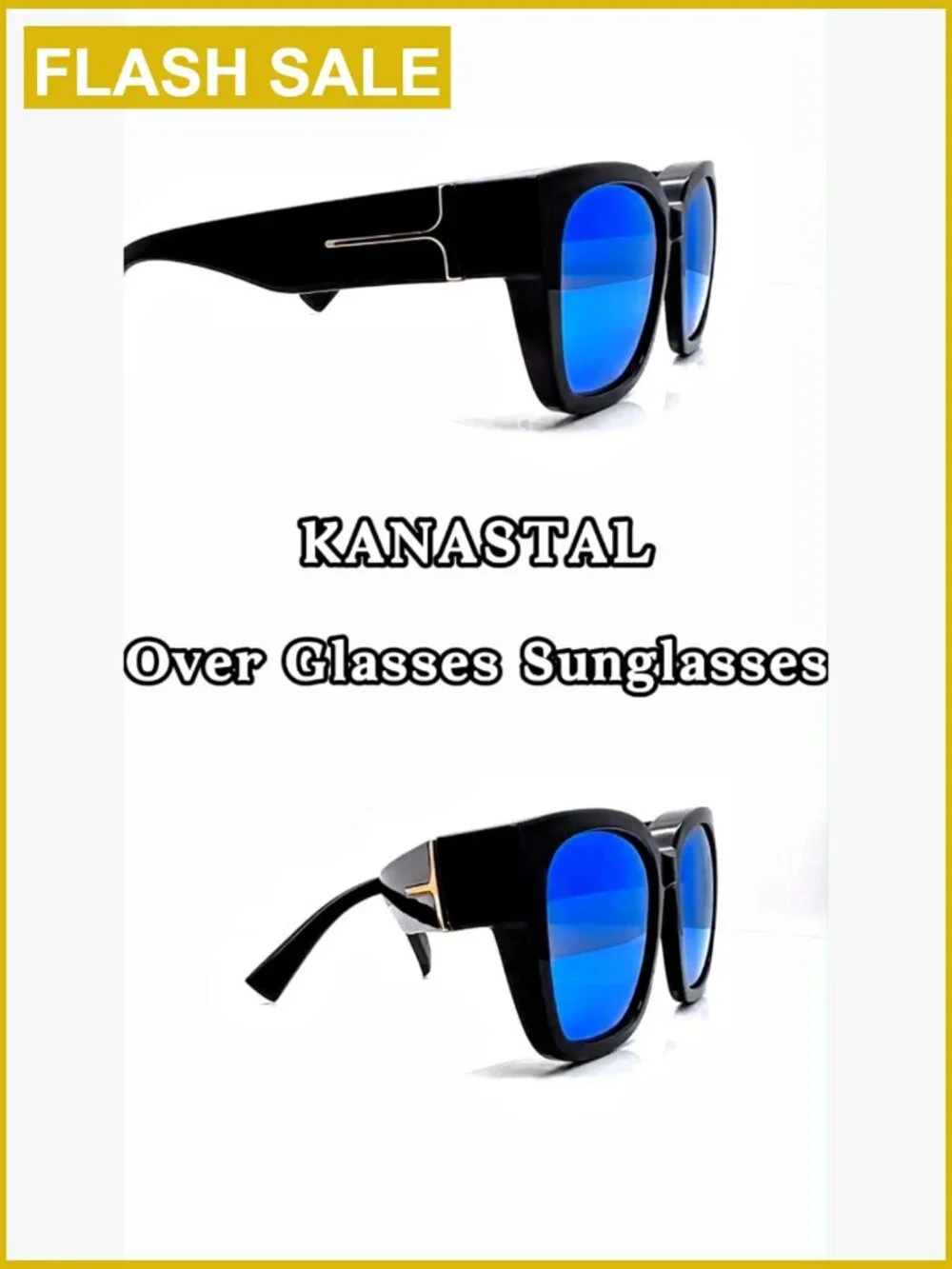 Oversized Fit Over Polarized Square Sunglasses UV400